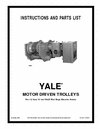 Yale WR Motor Trolleys thru 15 ton -117404-9